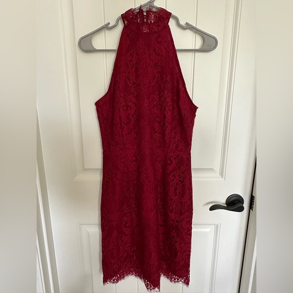 BB Dakota Dresses & Skirts - BB Dakota Lace Dress in Deep Red